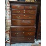 A George III mahogany chest on chest,