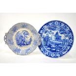 The Coysh Collection - A 19th century John Rogers & Son pearlware plate decorated with a panoramic