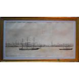 GF Forbes - A panoramic view of Liverpool Dock,