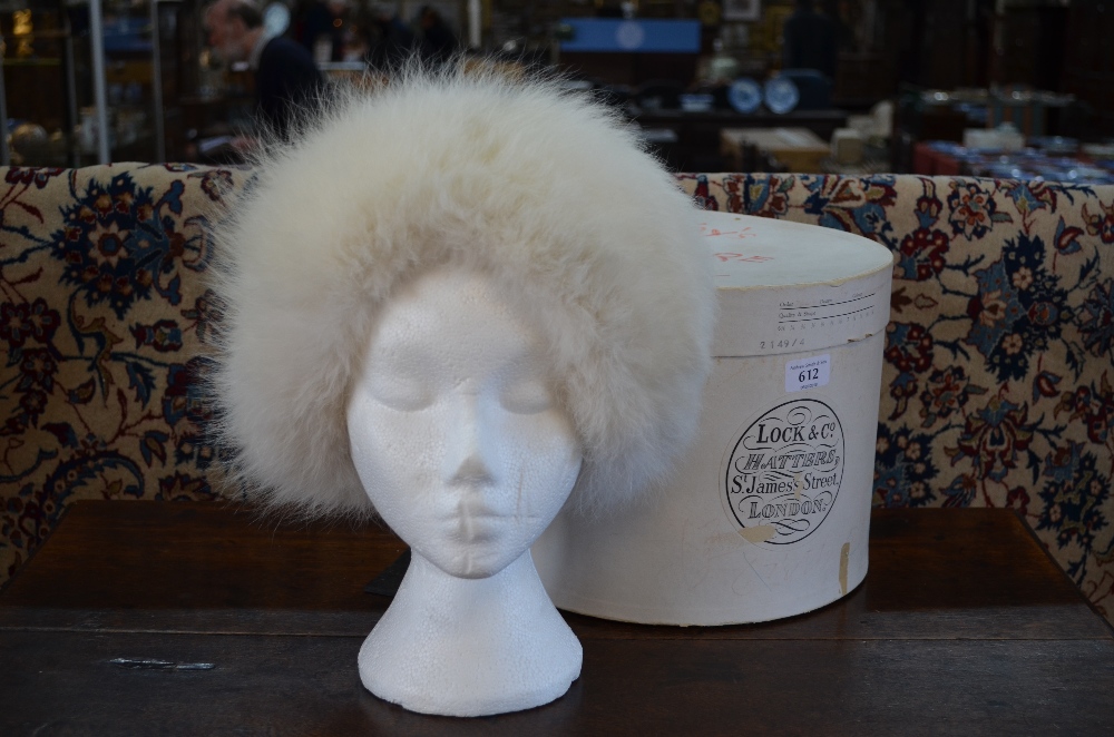 A lady's white fox fur hat, to/w a Lock & Co. - Image 3 of 8