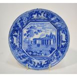 The Coysh Collection - A 19th century John & William Ridgway blue transfer printed small plate