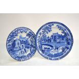 The Coysh Collection - Two 19th century John Rogers & Son pearlware plates, c.