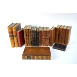 A collection of 21 leather- bound volumes - literature and poetry, including Spenser, Moore,