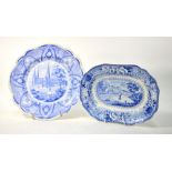 The Coysh Collection - A 19th century Carey's blue transfer printed stone china plate with