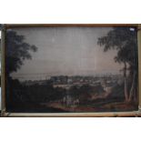 Irish school - A 19th century view looking towards Dublin, watercolour,