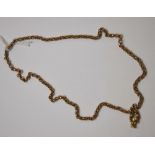 A rose-coloured belcher link necklace ch