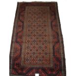 An antique Persian Baluch rug, Bahluri c