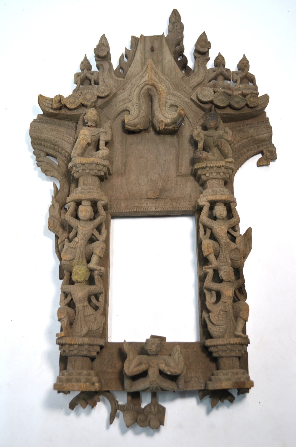 A Siamese carved wood temple door,