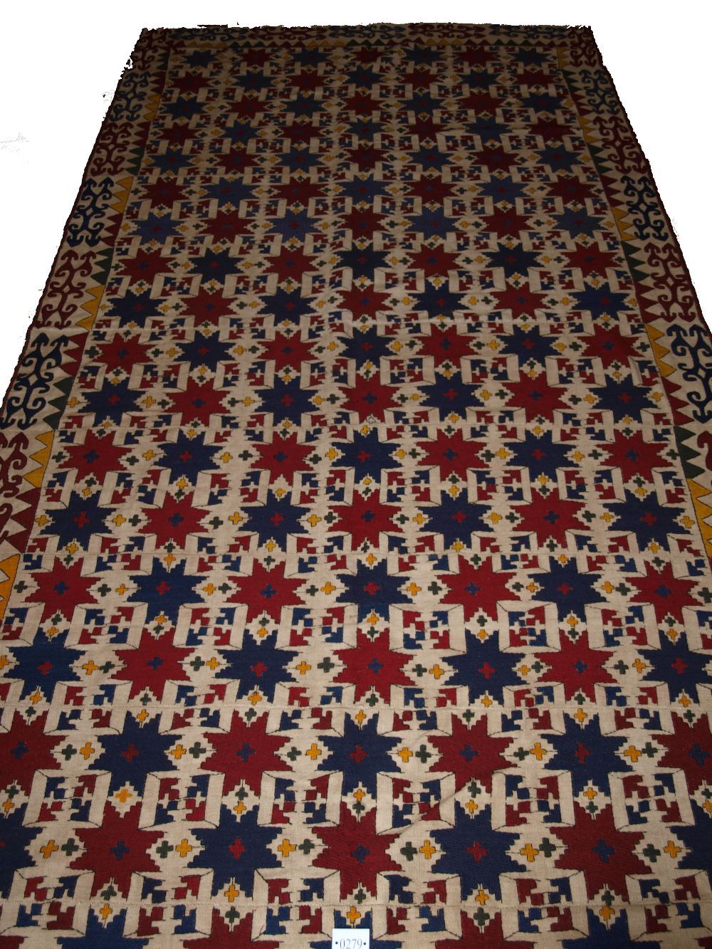 An old Uzbek Laka Kilim carpet, circa 19