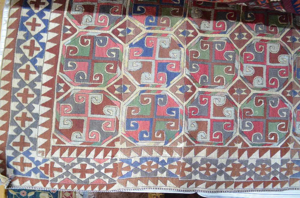 A South Uzbekistan kelim Suzani, woven i