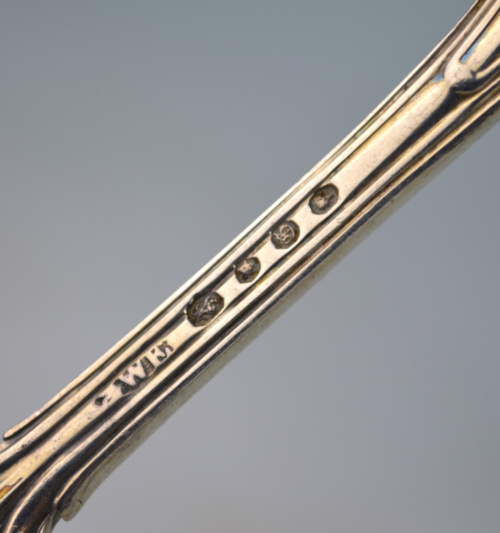 A set of seven William IV silver fiddle - Image 6 of 6