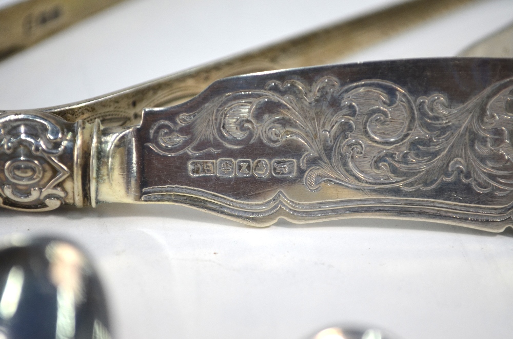 A set of seven William IV silver fiddle - Image 2 of 6