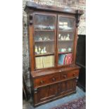 A Victorian mahogany library bookcase, t