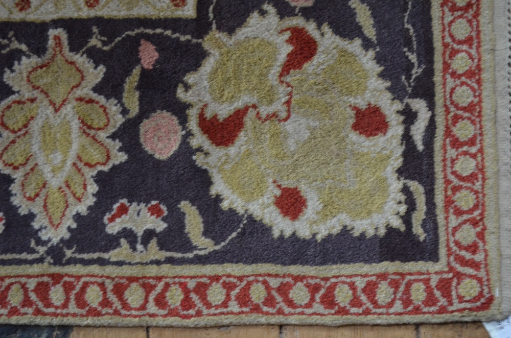 An Indian Agra carpet with large rosette - Image 6 of 8