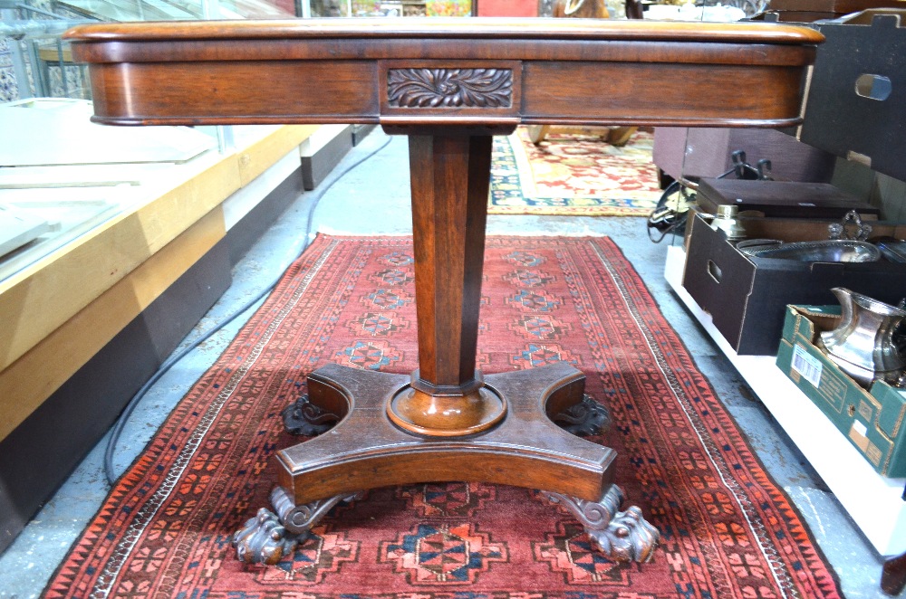 A Victorian rosewood card table, the fol - Image 2 of 4