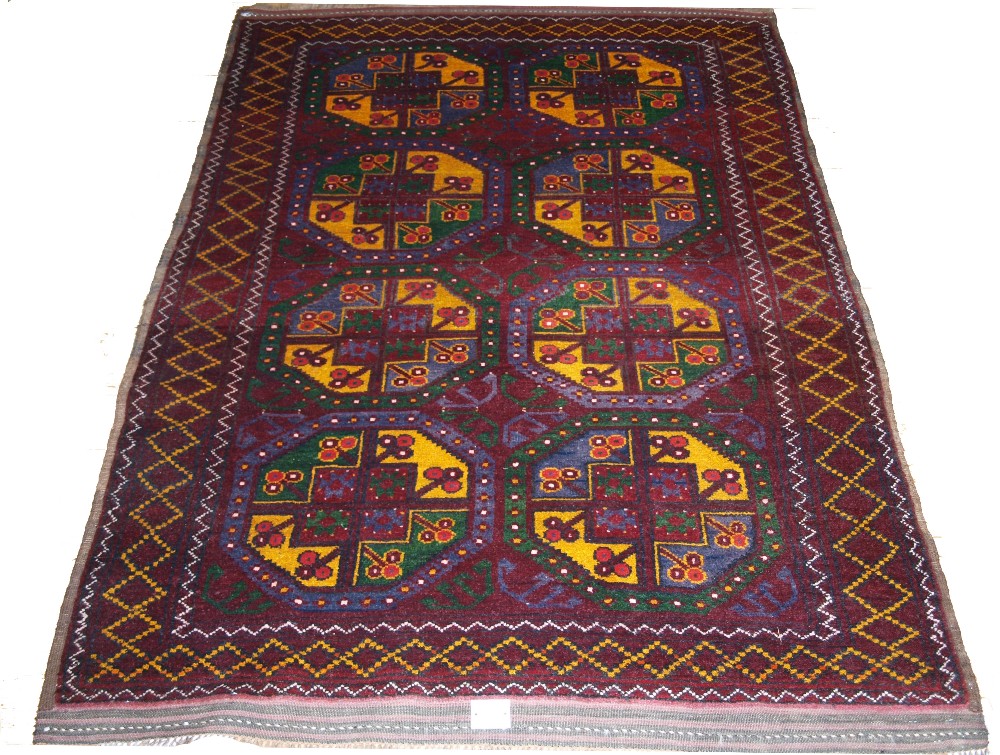 An old Uzbekistan Ersari rug, circa 1920