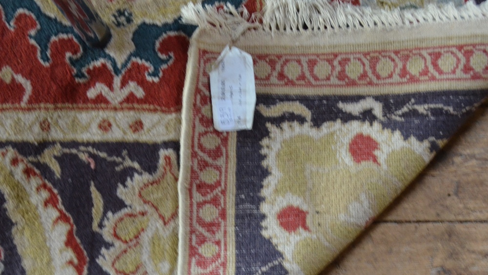 An Indian Agra carpet with large rosette - Image 8 of 8