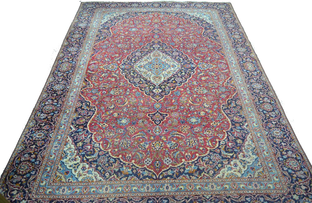 An old Persian Kashan carpet, traditiona