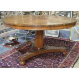 A Victorian rosewood breakfast table, th