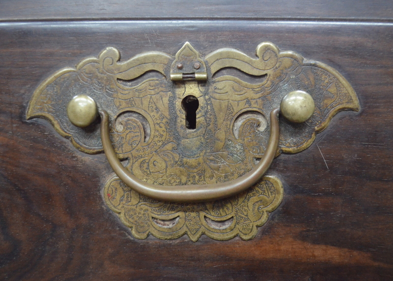 An antique Chinese calamander desk, the - Image 5 of 6