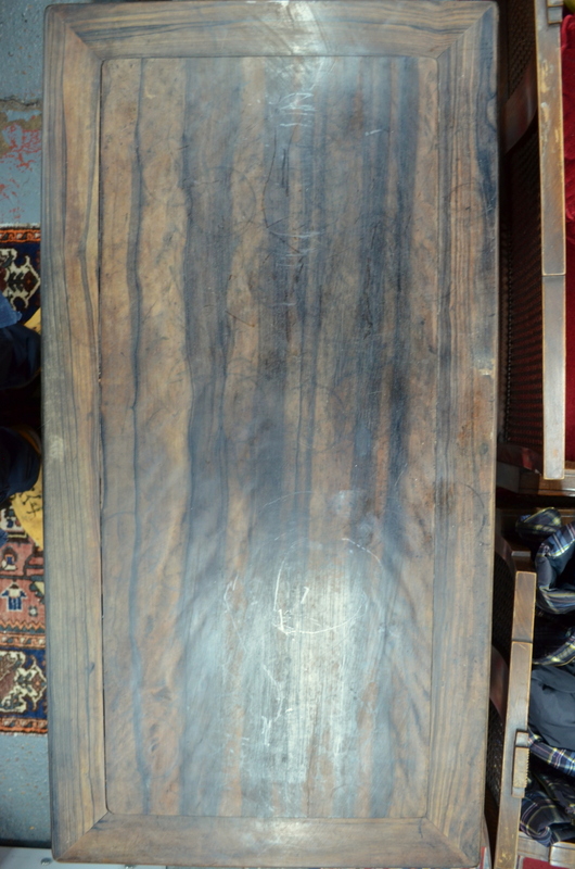 An antique Chinese calamander desk, the - Image 3 of 6