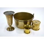 Trench Art - A brass cylindrical box and