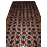 An old Uzbek Laka Kilim carpet, circa 1930s, size 344 x 170 cm [279]