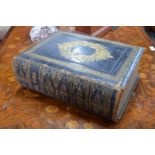 A Victorian gilt-tooled leather Family Bible with steel engraved plates
