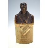 Belper & Denby, Bournes Potteries, Derbyshire salt-glaze reform flask depicting Earl Grey holding