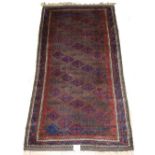 A good antique Afghan Timuri Baluch rug, circa 1880, size 160 x 84 cm [670]