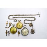 A Victorian silver open-faced pocket watch with key-wind lever movement no.23022 by S. Goldstone