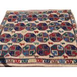 A good vintage Uzbek embroidered kilim, circa 1950s, size 182 x 145 cm [859]