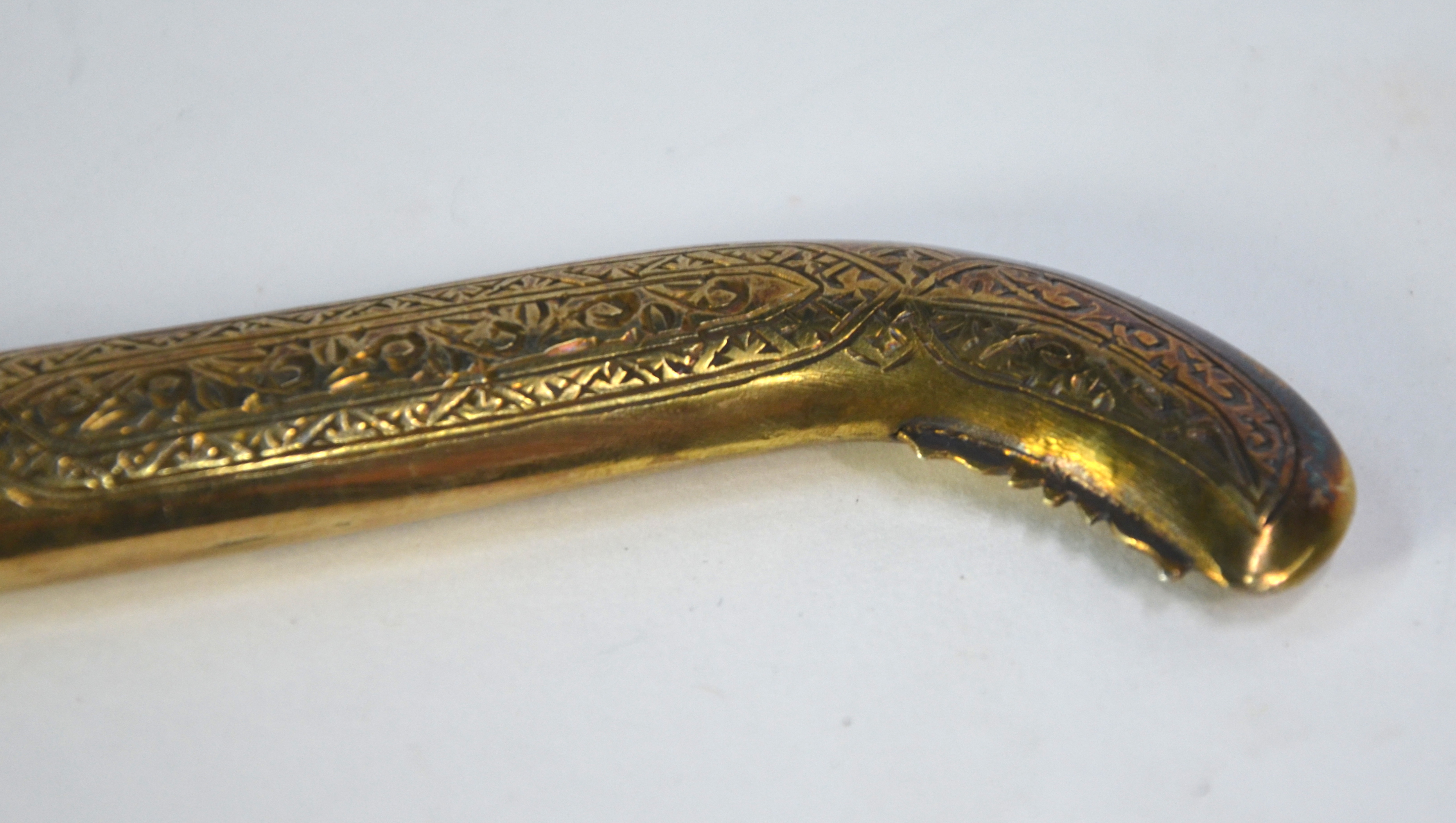 A small Northern Sumatran Kris and scabbard, overall length 27 cm; together with a circular cash ( - Image 8 of 8