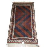 An old Afghan Mushwani Baluch rug circa 1900, size 160 x 85 cm [958]