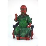 A bronze or other alloy figure of Guandi, Hero of Three Kingdoms and protagonist of Sanguo Yanyi,