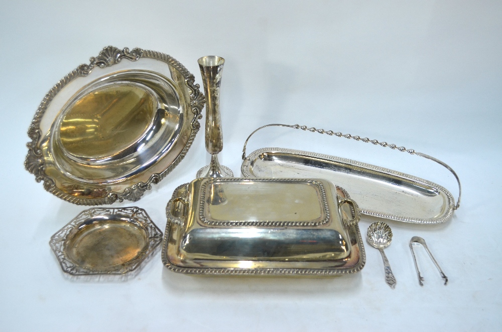 Two pairs of George III silver OEP spoons, a sifter spoon and a pair of sugar tongs, 6.9oz, to/w a - Image 6 of 12