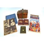 Various leather bound volumes - mostly school prizes - to/w Coward, T A, The Birds of the British