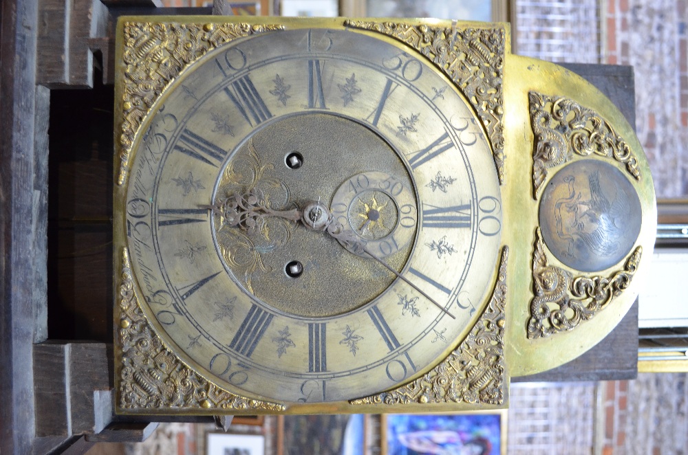 A mahogany longcase clock, the eight day movement with arched brass dial, by Joseph Smallwood of - Image 3 of 11