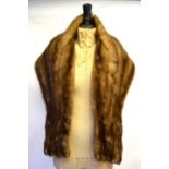 A shadowed mid-brown mink evening stole