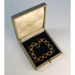 A 9ct yellow gold twisted link bracelet, approx 32g