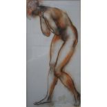 Bernard Meninsky (1891-1950) - Female nude study, red chalks, signed lower centre and dated '24,  51