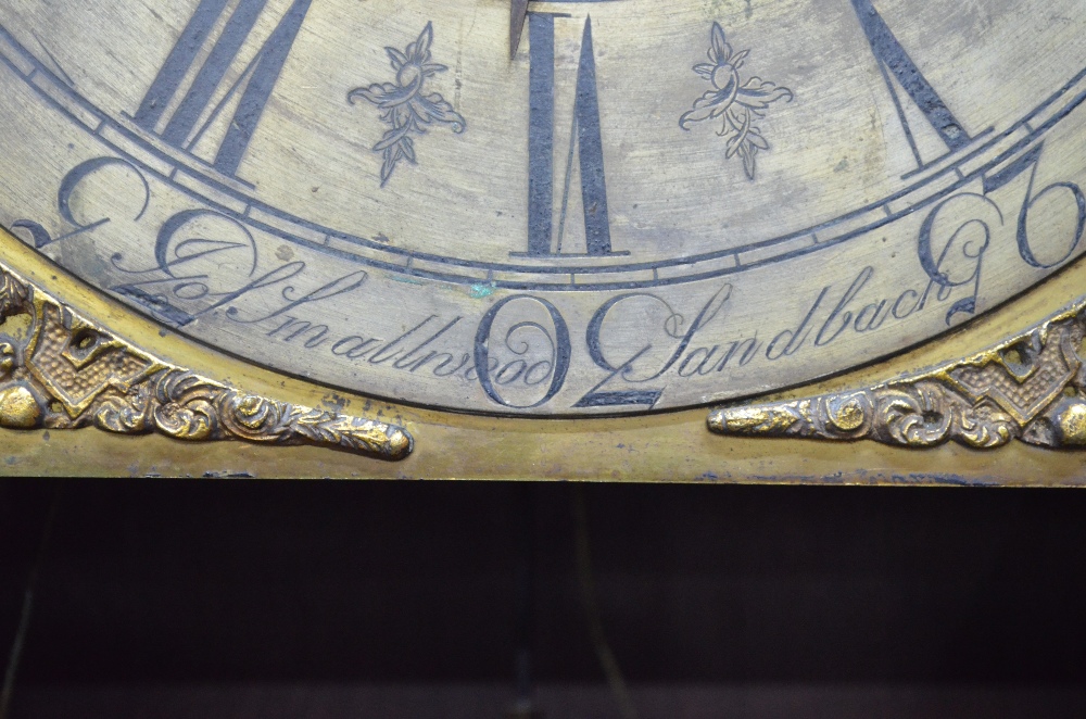 A mahogany longcase clock, the eight day movement with arched brass dial, by Joseph Smallwood of - Image 8 of 11