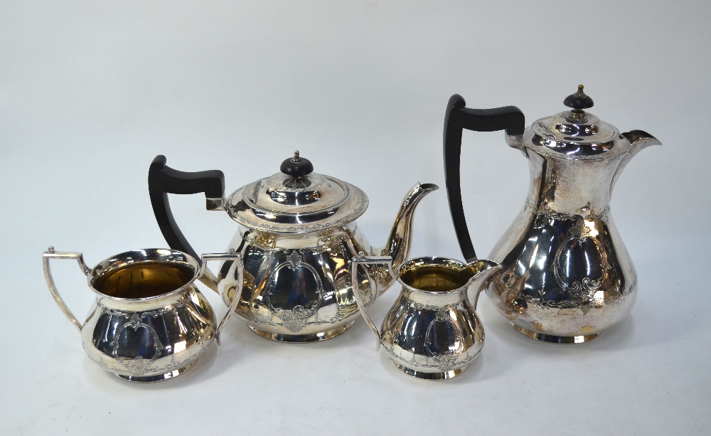 An electroplated four-piece tea service, to/w two oval fruit baskets, souvenir spoons, etc. (box) - Image 4 of 7