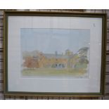 After Hugh Casson (1910-1999) - Canons Ashby, ltd ed 73/300 print, pencil signed to lower right