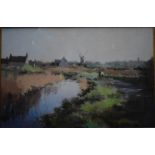 Norman Smith (1910-96) - 'Cley Mill, Norfolk', pastel, signed lower right, 34 x 52 cm