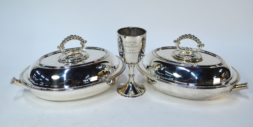 A silver goblet trophy cup 'Burton Amateur Regatta Ladies Plate 1934', A L Davenport Ltd, Birmingham