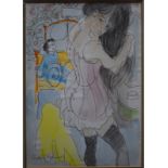 Richard Kenney - 'My mother preparing to go out dancing', print, pencil signed to lower left, 29 x