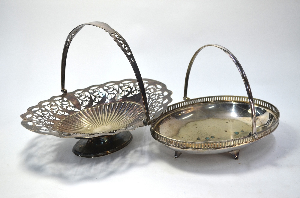 An electroplated four-piece tea service, to/w two oval fruit baskets, souvenir spoons, etc. (box) - Image 7 of 7