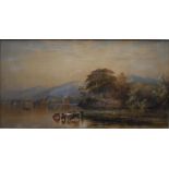 C Pearson - 'Scene at the Head of Windermere, Westmorland', watercolour, singed and dated 1864 lower