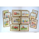 AMENDMENT - FRAMED PICTURES ARE ORIGINAL WATERCOLOURS A collection of over 600 saucy seaside and
